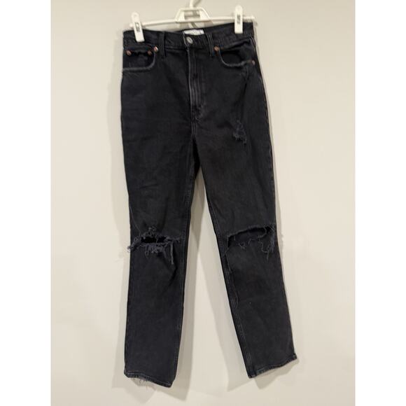 Abercrombie & Fitch Womens the 90s Straight Ultra High Rise Jeans 27/ 4R 2402 - Picture 2 of 10